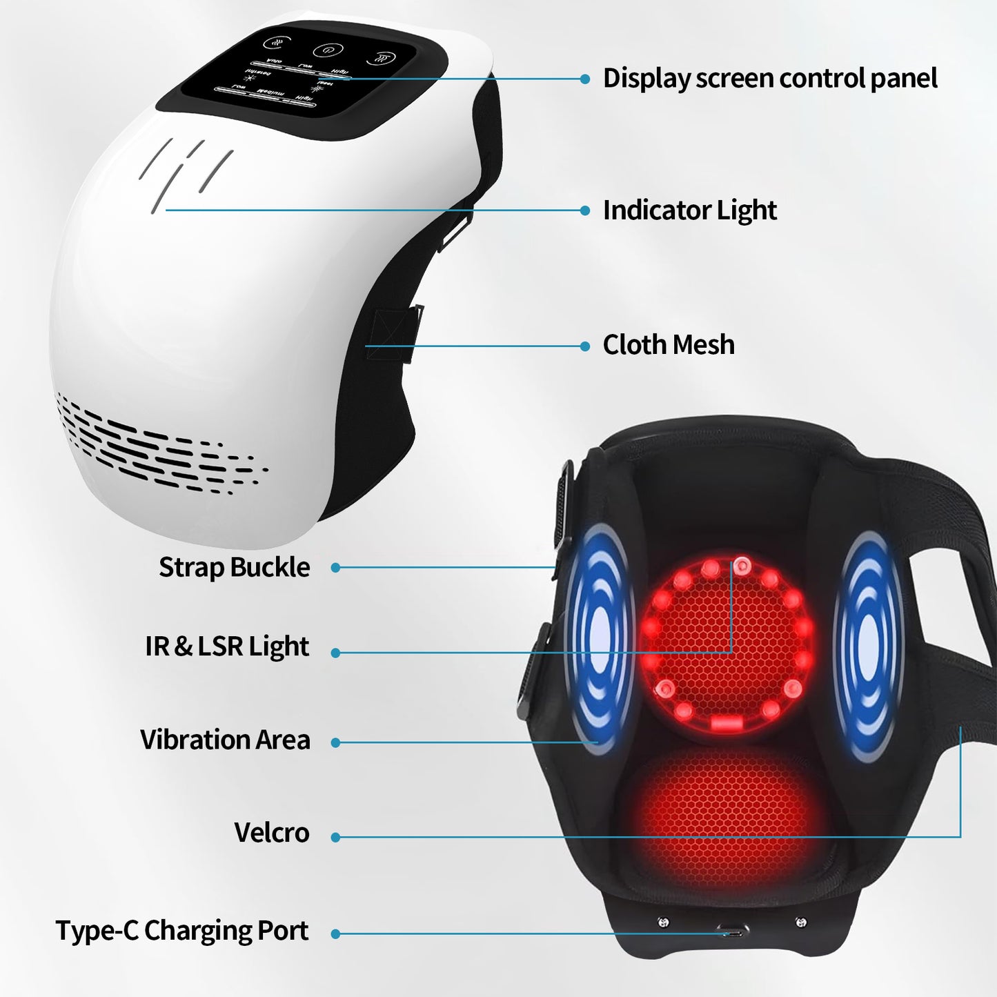 Reviora Premium Knee Massager – Heated Air Pressure & Vibration Relief with Infrared Comfort